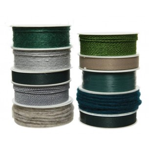 Ribbon Polyester Sustainable 10ass Green/Colour(S) di Kaemingk