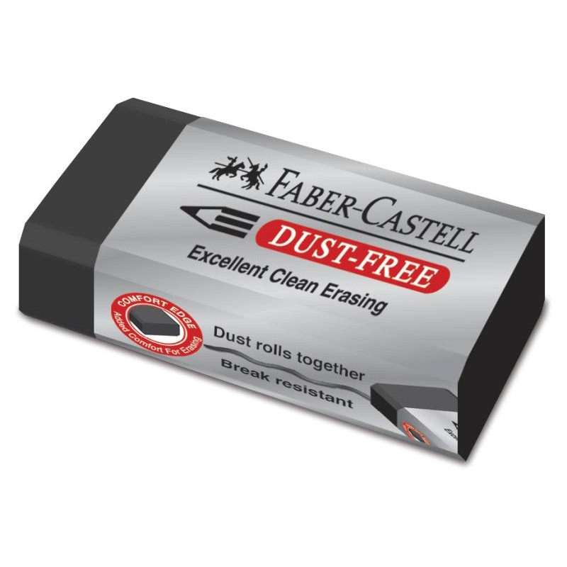 Gomma Dust Free Nera - Espositore da 20 Pezzi di Faber-Castell