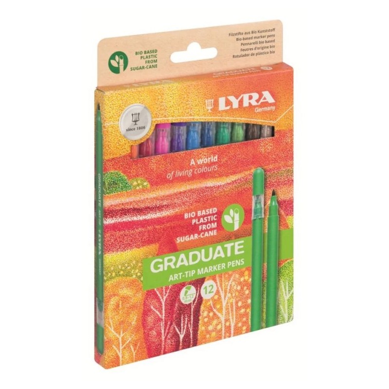 Pennarelli Lyra Art-Tip da 12 Graduate di Fila