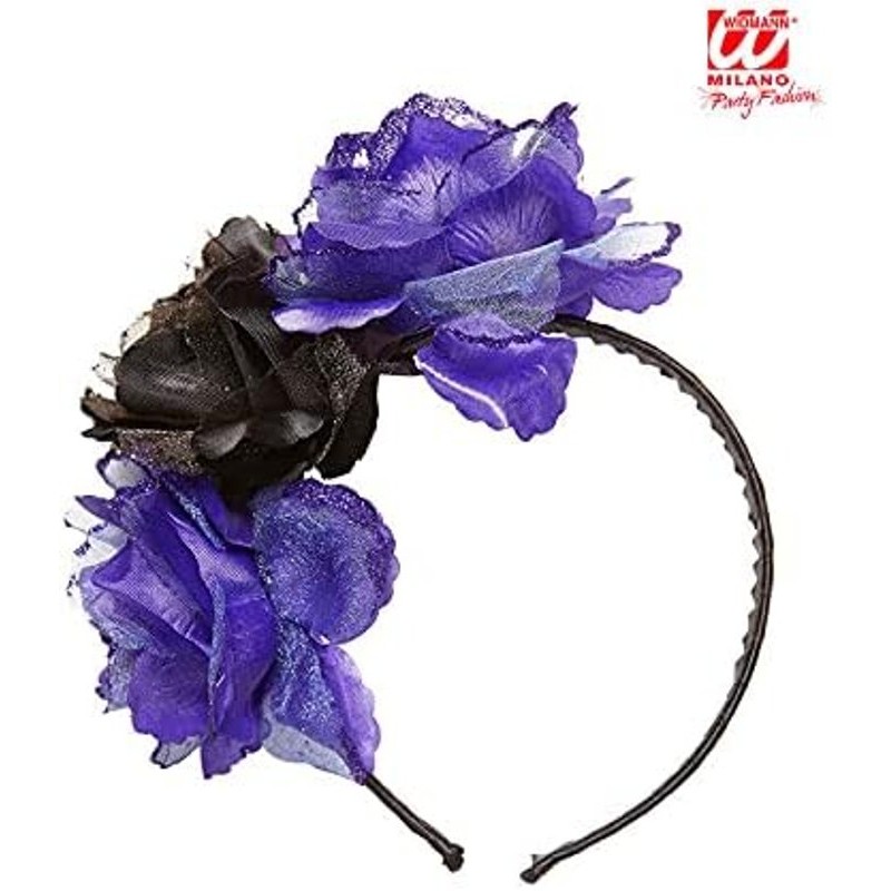 Cerchietto 3 Rose Viola-Nere di Widmann