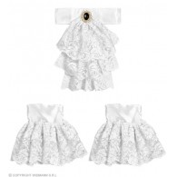 Jabot con Gemma e Polsini in Pizzo di Widmann