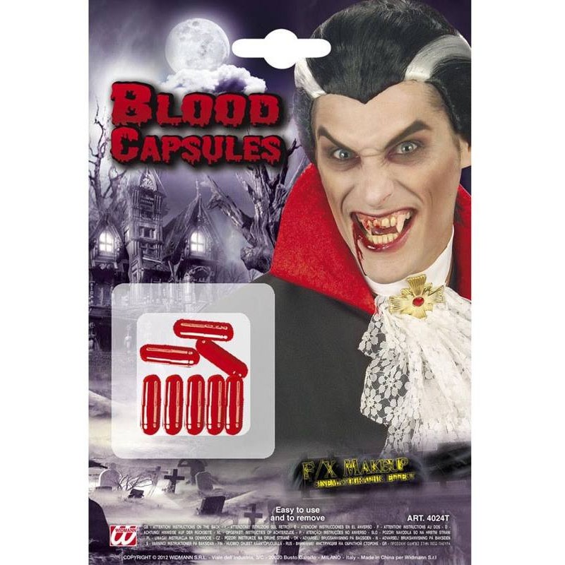 Set da 8 Capsule Sangue (Effetto Cinematografico) di Widmann
