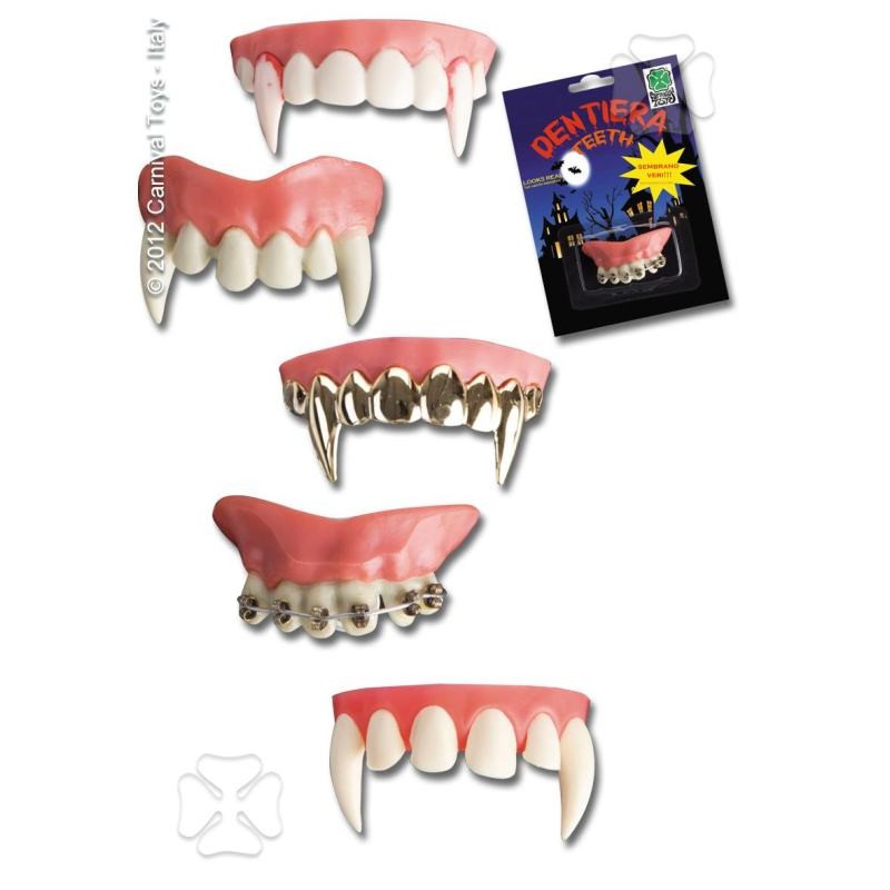 Dentiera Alta Qualita' con Termoplastica Mod.Ass. in Blister di Carnival-Toys