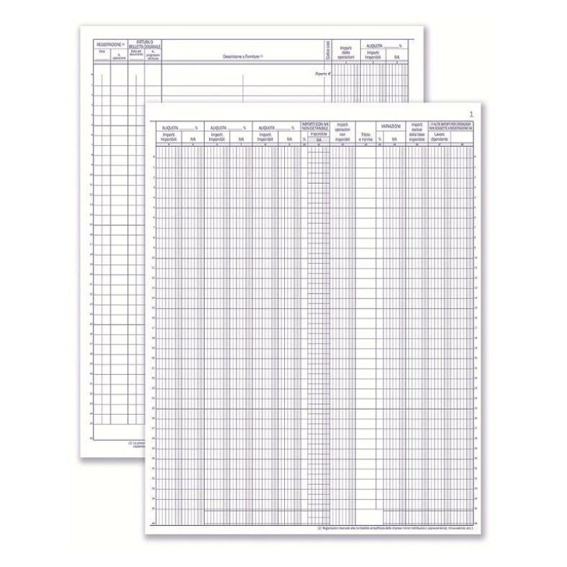 Registro Acquisti 22pag 31x24,5 di Data Ufficio