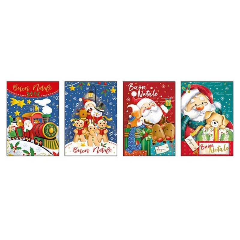 Cart.Babbo Natale con Filo in Dotazione.4sog.S/5 di Toscana Carte Pregiate Srl