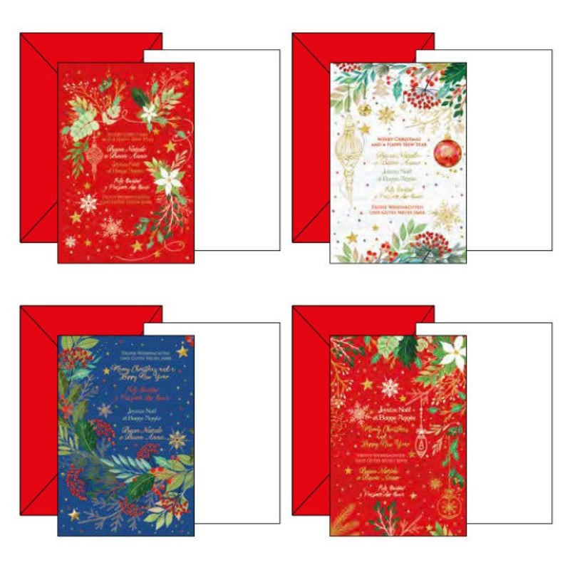 Big.D.Natale Multilingue Fiori e Decorazioni.4sog di Toscana Carte Pregiate Srl