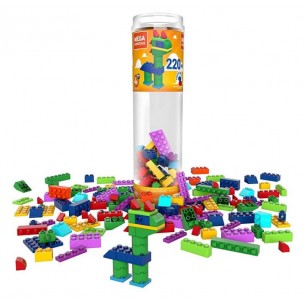 Mega Tubo Costruzioni Large 220 Pcs di Mattel Megabloks
