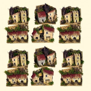 Gruppo Case Cm. 10x6x8 (Conf. Scatola 12 Pz) di Rossi-Rosa