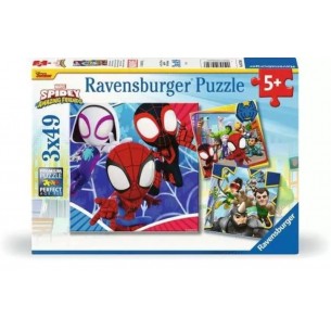 Puzzle 3x49 Spidey 3 X 49 Pz di Ravensburger Puzzle 3x49 Pz