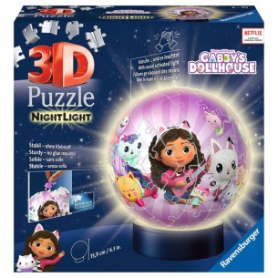 Puzzle 3d Nightlamp Gabby'S Dollhouse di Ravensburger Puzzle 3d
