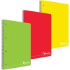 Blocco A4 Spirale Laterale 144 Fogli 80 Gr (288 Pagine) 4 Fori con Micro-Perforazione  6 Colori Ass.Ti Copertina Cartoncino 4mm