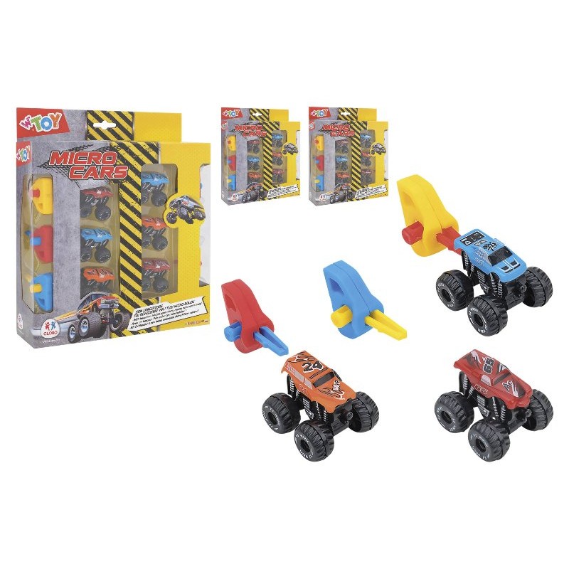 Micro Cars C/Lanciatore 6pz di Globo