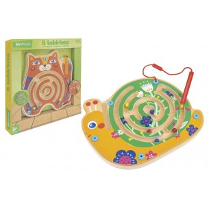 Gioco Labirinto Animali in Legno 2 Assortiti di Globo