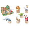 Animali Snodabili in Legno 12pz D/B 6 Assortiti di Globo