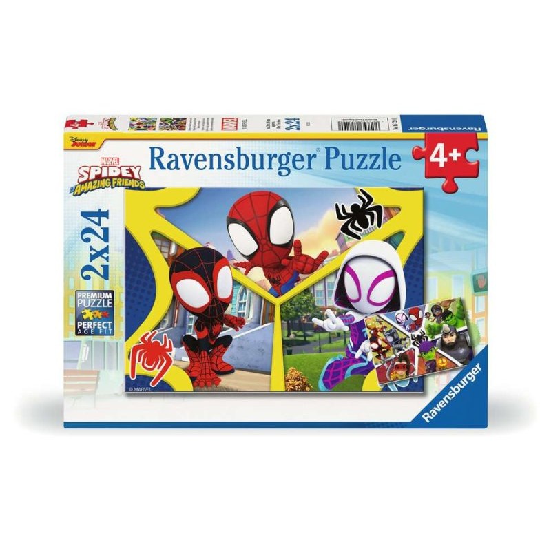 Puzzle 2x24 Spidey 2 X 24 Pz di Ravensburger Puzzle 2x24 Pz