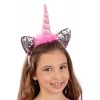 Cerchietto Unicorno Rosa/Argento con Paillettes Reversibili su Cartoncin di Carnival-Toys