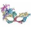 Maschera Multicolor in Tessuto Macrame' su Cartoncino di Carnival-Toys