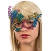 Maschera Multicolor in Tessuto Macrame' su Cartoncino di Carnival-Toys