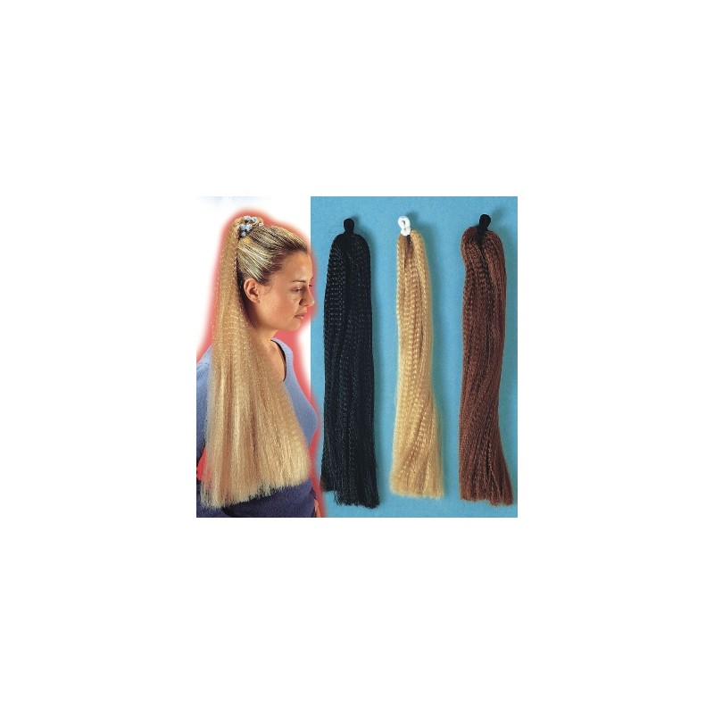 6 Treccine con Clip Col.Ass. L.Cm.35 Ca. in Busta su Cartoncino di Carnival-Toys