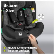 Car Seat Braam 40-150cm (Lo-Braam-I-Size-Black-Carbon) di Lionelo Seggiolini Auto