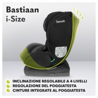 Car Seat Bastiaan 40-150 Cm (Lo-Bastiaan I-Size Black Grey) di Lionelo Seggiolini Auto