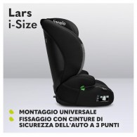 Car Seats 100-150cm (Lo-Lars-I-Size-Black-Grey) di Lionelo Seggiolini Auto