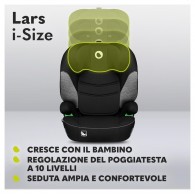 Car Seats 100-150cm (Lo-Lars-I-Size-Black-Grey) di Lionelo Seggiolini Auto