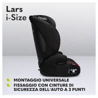 Car Seats 100-150cm (Lo-Lars-I-Size-Sporty-Black-Red) di Lionelo Seggiolini Auto