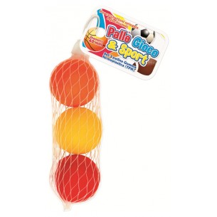 3 Palle Tpr Diam. 3,5 Cm Racchettone in Rete di Ronchi Supertoys