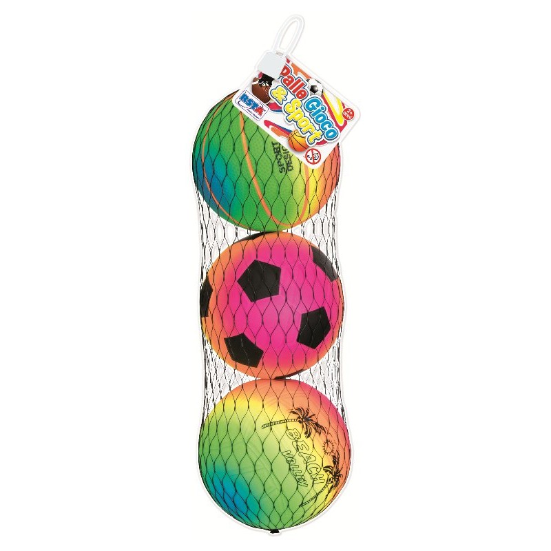 Set 3 Palle 40 Gr. Diam. 10 Cm Gonfiate di Ronchi Supertoys
