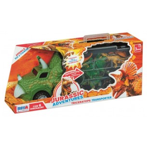 Camion Jurassic Triceratopo con 6 Dinosauri di Ronchi Supertoys