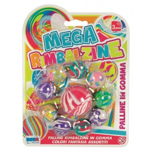 10 Palline Rimbalzine in Gomma Blister di Ronchi Supertoys