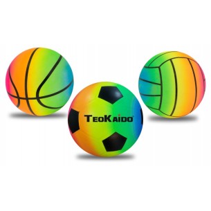 Pallone in Gomma Diam 14cm 50 Gr Calcio Volley Basket di Teorema