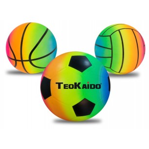 Pallone in Gomma Diam 23cm 120 Gr Calcio Volley Basket 120gr di Teorema