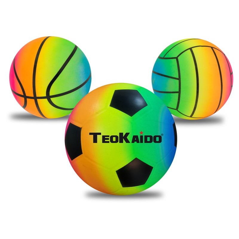 Pallone in Gomma Diam 23cm 120 Gr Calcio Volley Basket 120gr di Teorema