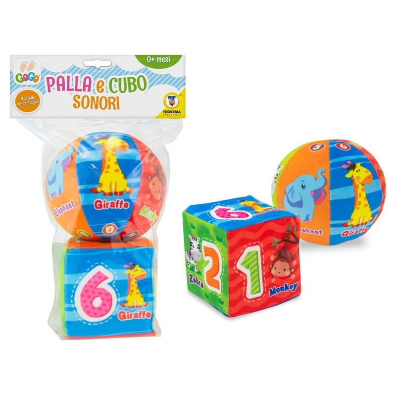 Palla e Cubo Sonori Morbidi con Sonaglio di Teorema