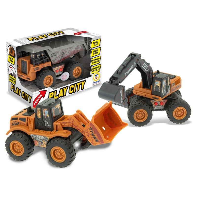 Play City- Mezzi in Cantiere Luci e Suoni 3 Mdl Ass di Teorema