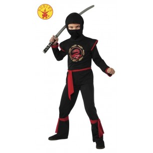 Costume Dragon Ninja Nero 5-6 Anni / 110-116cm di Rubie'S Costume Company