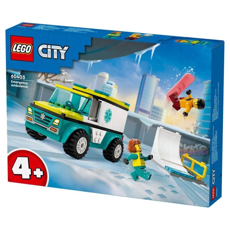 Ambulanza di Emergenza e Snowboarder di Lego