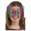 Maschera Farfalla Multicolor in Tessuto Macrame' su Cartoncino di Carnival-Toys