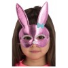 Maschera Coniglietta Rosa Bimba in Tessuto Metallizzato in Busta C/Cav. di Carnival-Toys