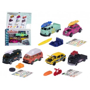 Majorette Volkswagen The Originals Set 2 Pz, 3 Asst., Accessori e Stickers Inclusi di Simba Majorette