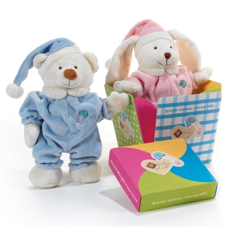 Mio & Mia' Soggetti L 23 Cm. - Rosa/Azzurro di Plush-Company