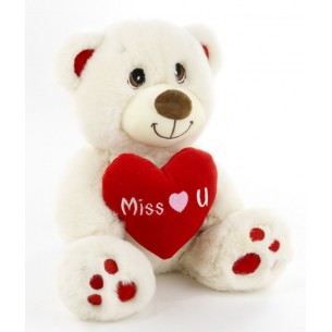 Orso Panna San Val. H.20 Cm Miss You di Plush-Company