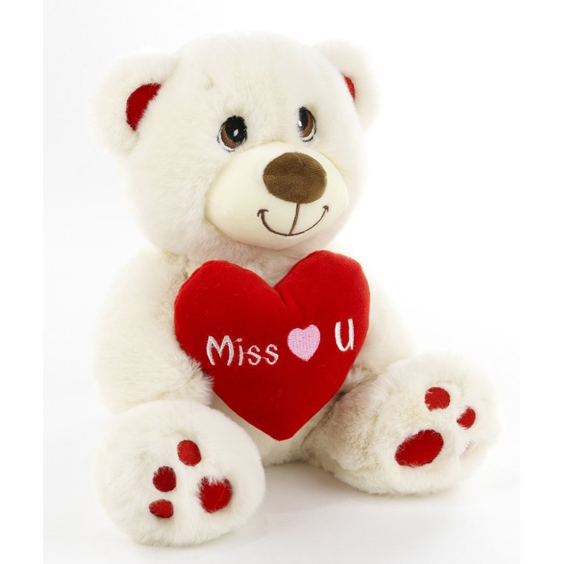 Orso Panna San Val. H.20 Cm Miss You di Plush-Company