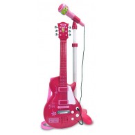 Chitarra Rock con Microfono da Palco. (Pink)-Gibson Style- di Bontempi