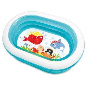Piscina Baby Ovale Trasparente Cm 163x107x46 di Intex