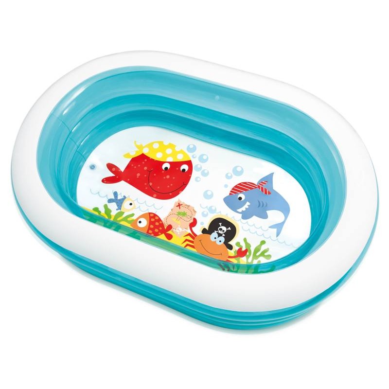 Piscina Baby Ovale Trasparente Cm 163x107x46 di Intex
