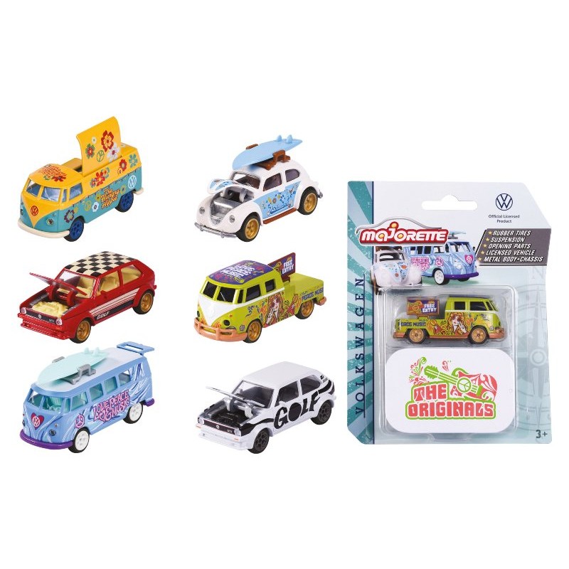 Majorette Volkswagen The Originals Deluxe 6 Asst. di Simba Majorette