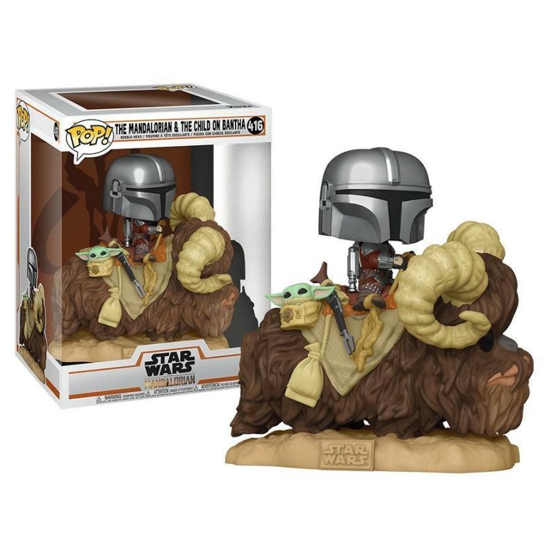 Pop Deluxe: Mandalorian- Mando On Bantha W/ Child di Funko Lcc